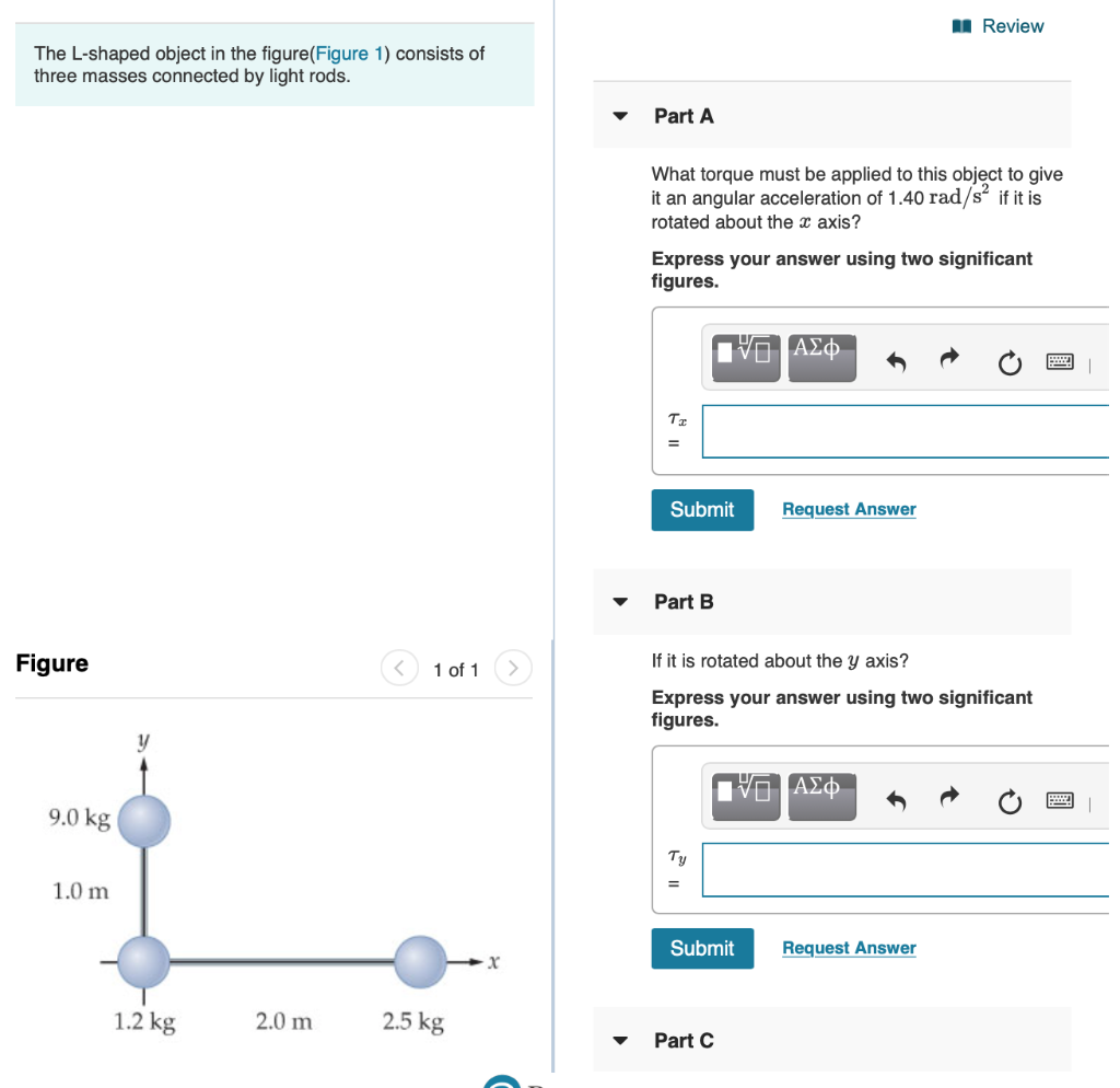 Solved Review The L Shaped Object In The Figure Figure 1 Chegg