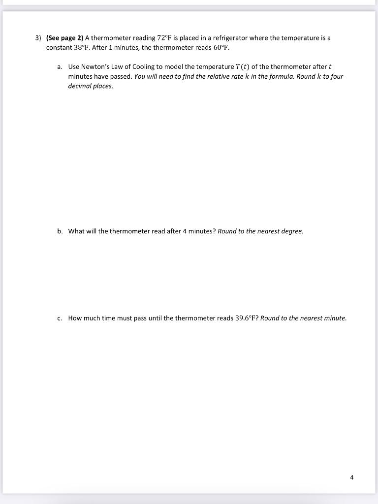 Solved 3 See Page 2 A Thermometer Reading 72F Is Placed Chegg