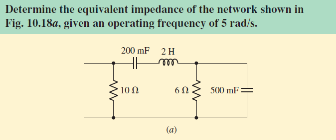 Solved Determine The Equivalent Impedance Of The Network Chegg