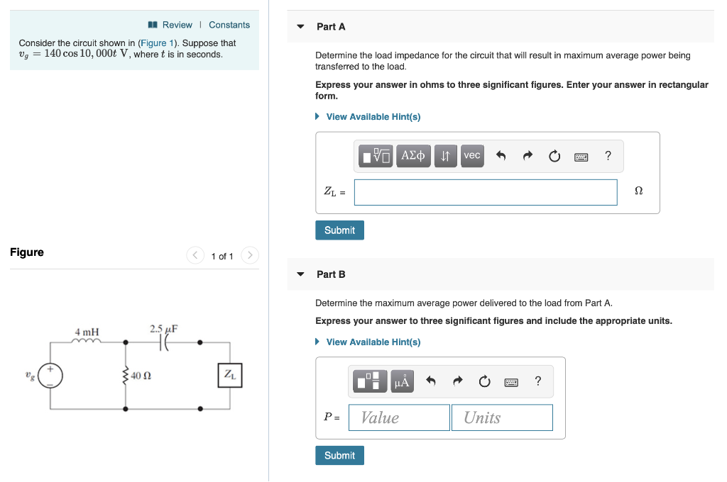 Solved Review Constants PartA Consider The Circuit Shown In Chegg