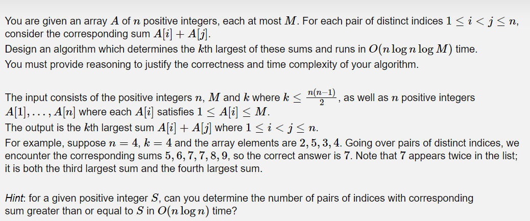 Solved You Are Given An Array A Of N Positive Integers Each Chegg