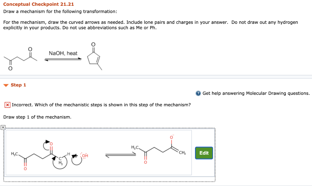 Solved Conceptual Checkpoint Draw A Mechanism For The Chegg