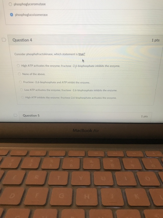 Solved D Question Pts Consider Phosphofructokinase Chegg