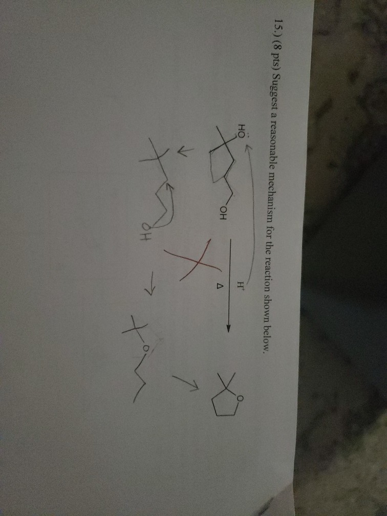 Solved 15 8 Pts Suggest A Reasonable Mechanism For The Chegg