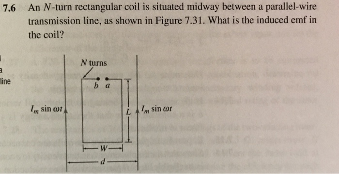 Solved An N Turn Rectangular Coil Is Situated Midway Between Chegg