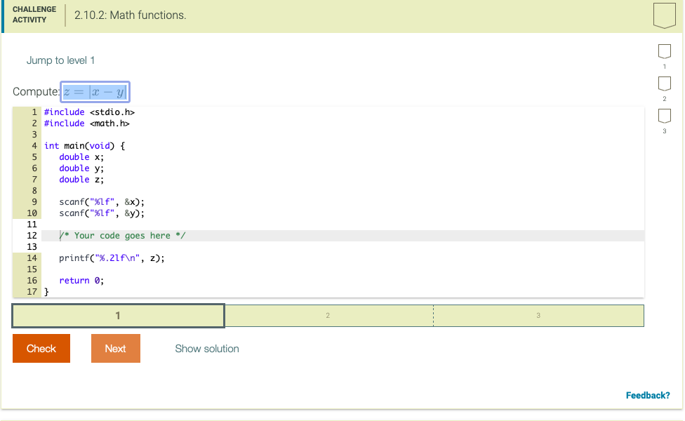 Solved Challenge Activity Math Functions Jump To Chegg