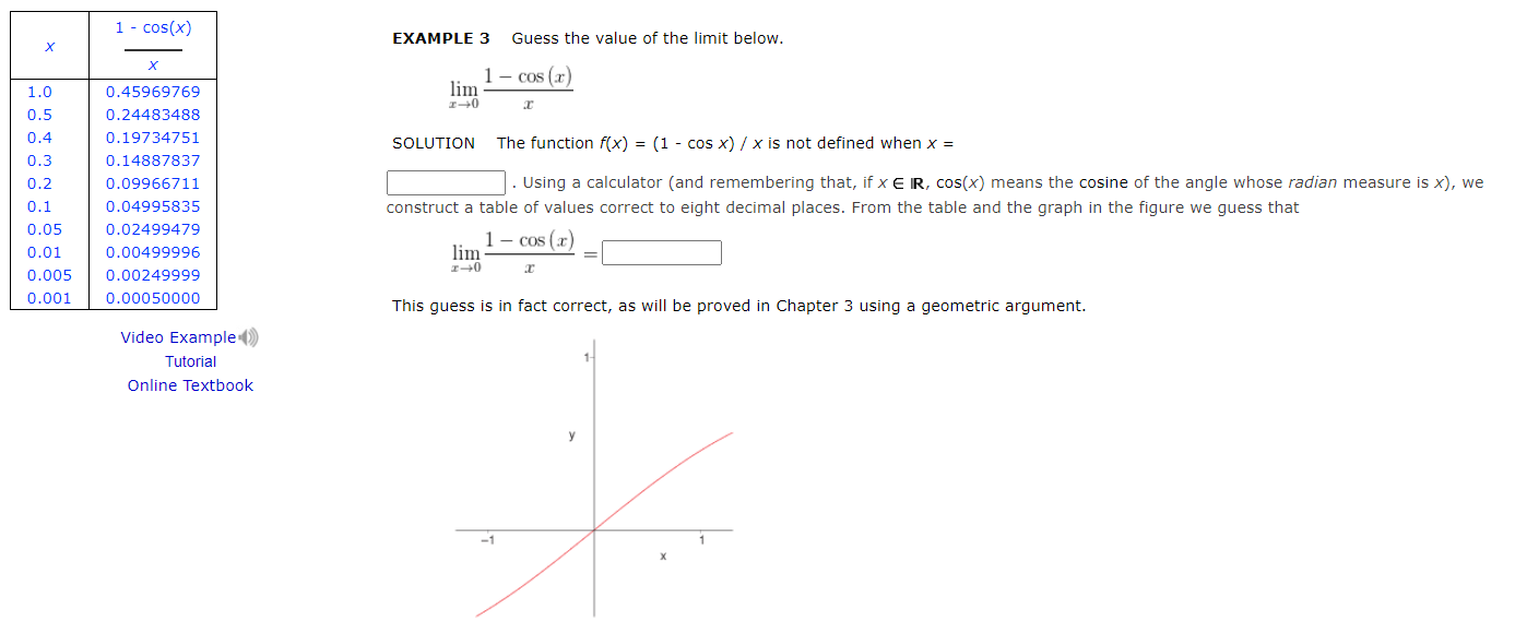 Solved 1 Use A Table Of Values To Estimate The Value Of Chegg