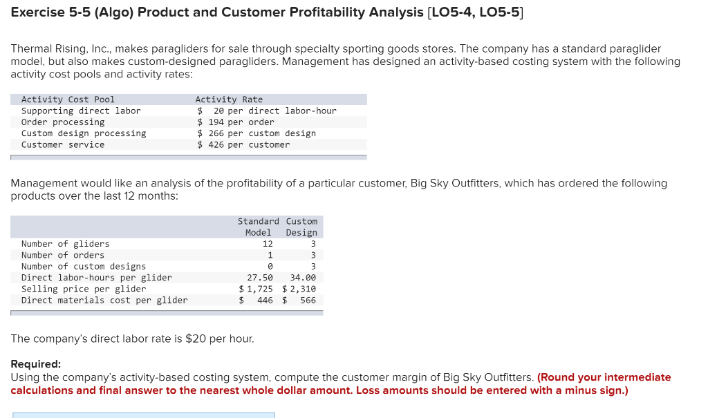 Solved Exercise 5 5 Algo Product And Customer Chegg