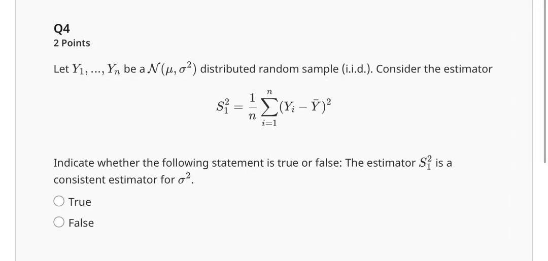 Solved Let Y1 Yn be a N μ σ2 distributed random sample Chegg