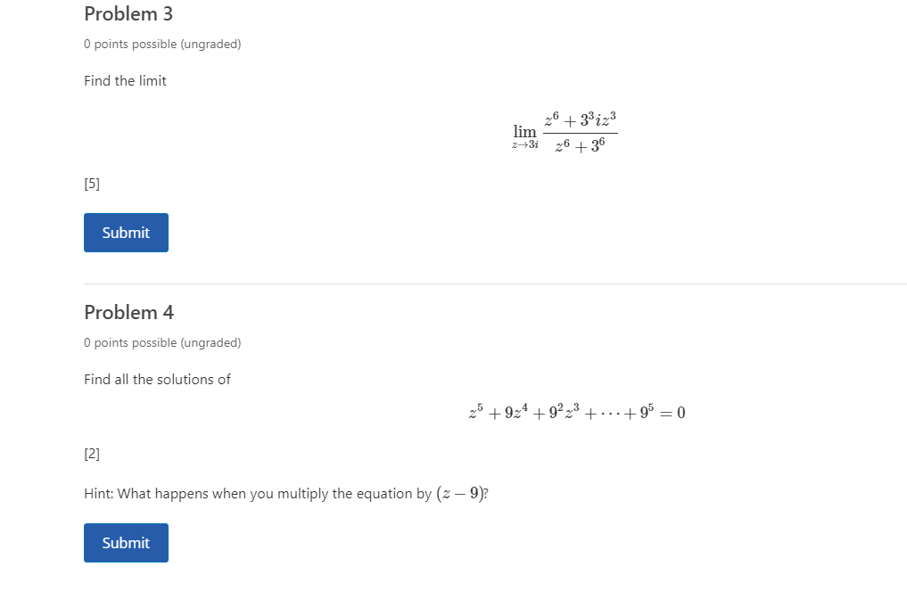 Solved Problem 3 0 Points Possible Ungraded Find The Limit Chegg