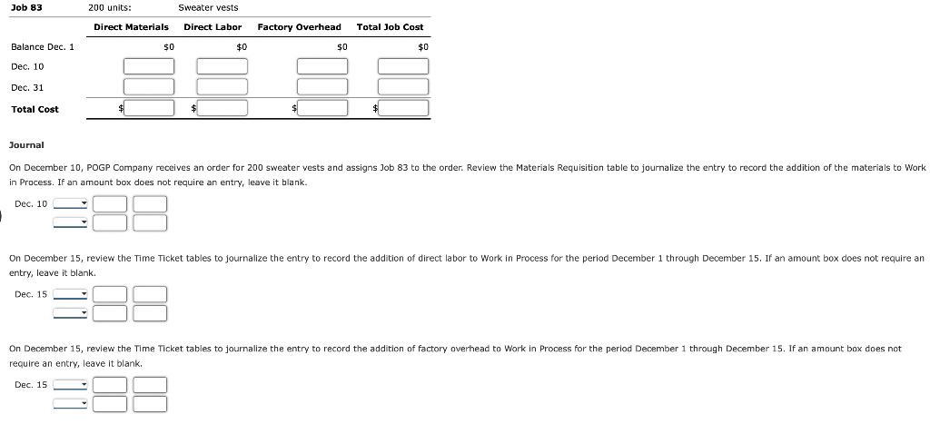 Solved Mastery Problem Job Order Costing Purl Of Great Chegg