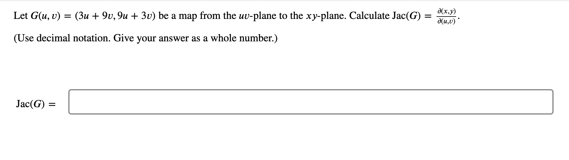 Solved Let G U V U V U V Be A Map From The Uv Plane Chegg