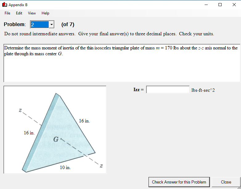 Solved Appendix B File Edit View Help Problem 2 Of 7 Do Chegg