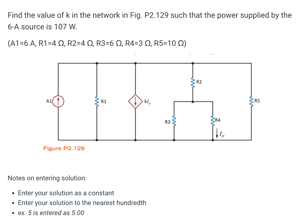 Solved Find The Power Supplied By The 24 V Source In The Chegg