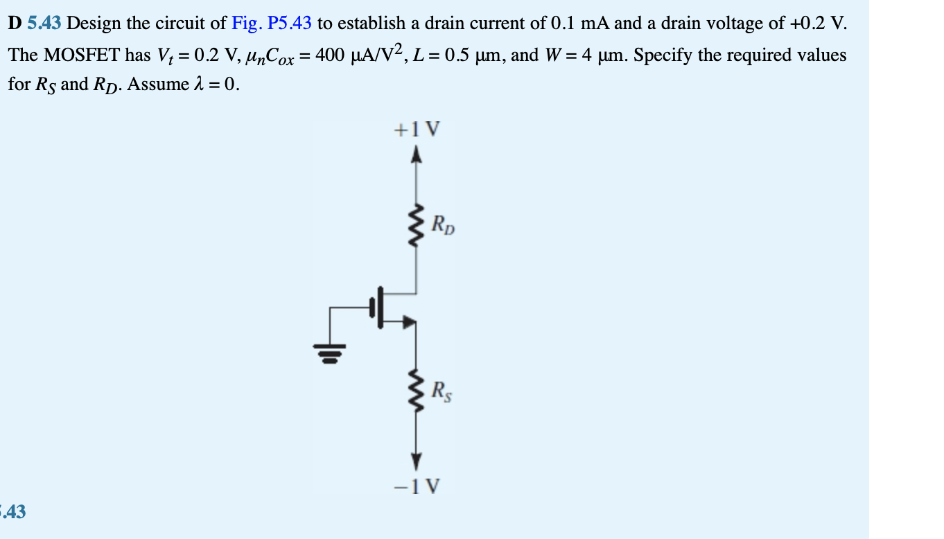 Solved D Design The Circuit Of Fig P To Establish Chegg