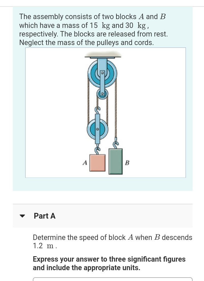 Solved The Assembly Consists Of Two Blocks A And B Which Chegg