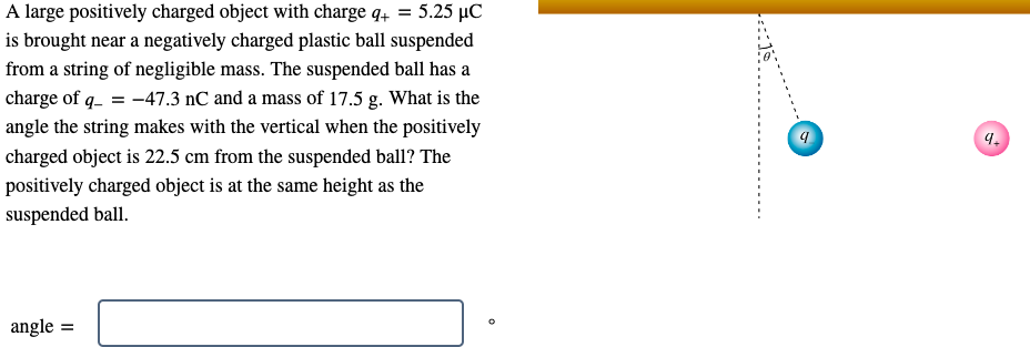 Solved A Large Positively Charged Object With Charge Chegg