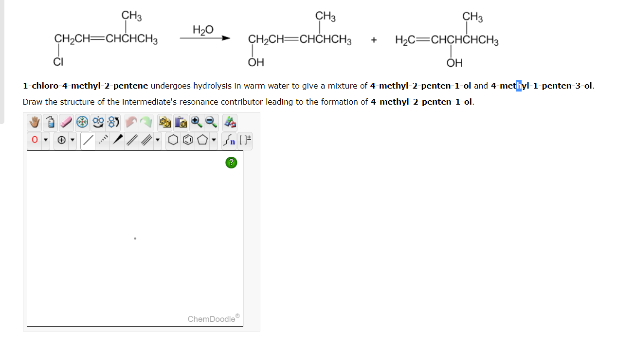 Solved 1 Chloro 4 Methyl 2 Pentene Undergoes Hydrolysis In Chegg