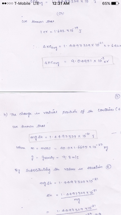 Solved A Gas Cylinder Contains Argon Atoms M From K Chegg