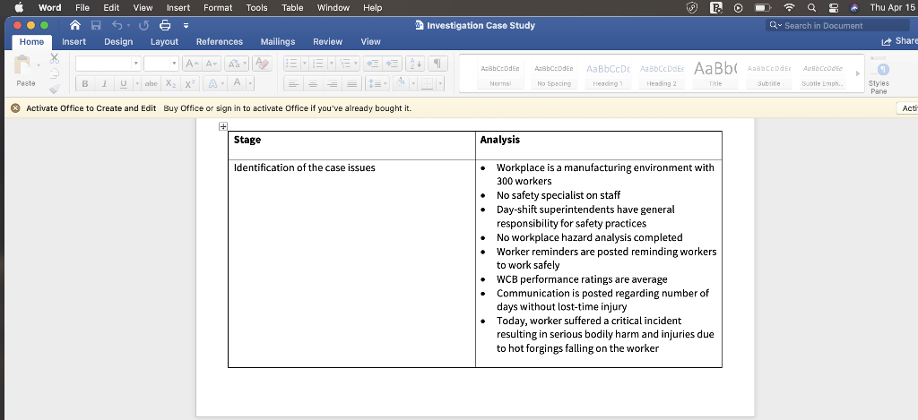 Word File Edit View Insert Format Tools Table Window Chegg