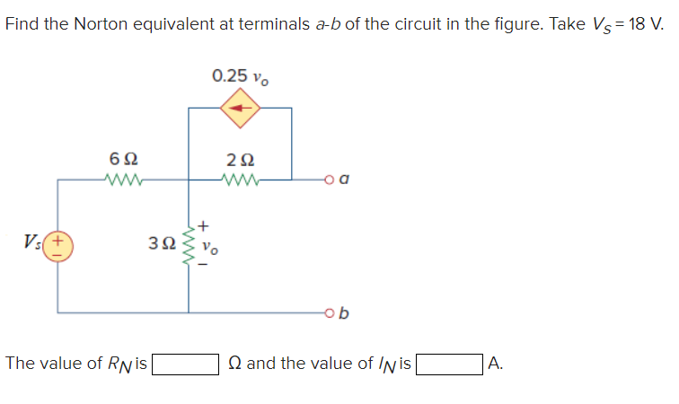 Solved Find The Norton Equivalent At Terminals A B Of The Chegg