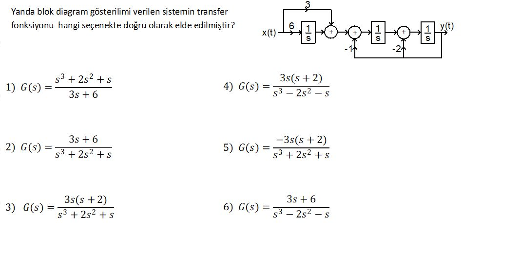 Solved Yanda blok diagram gösterilimi verilen sistemin Chegg