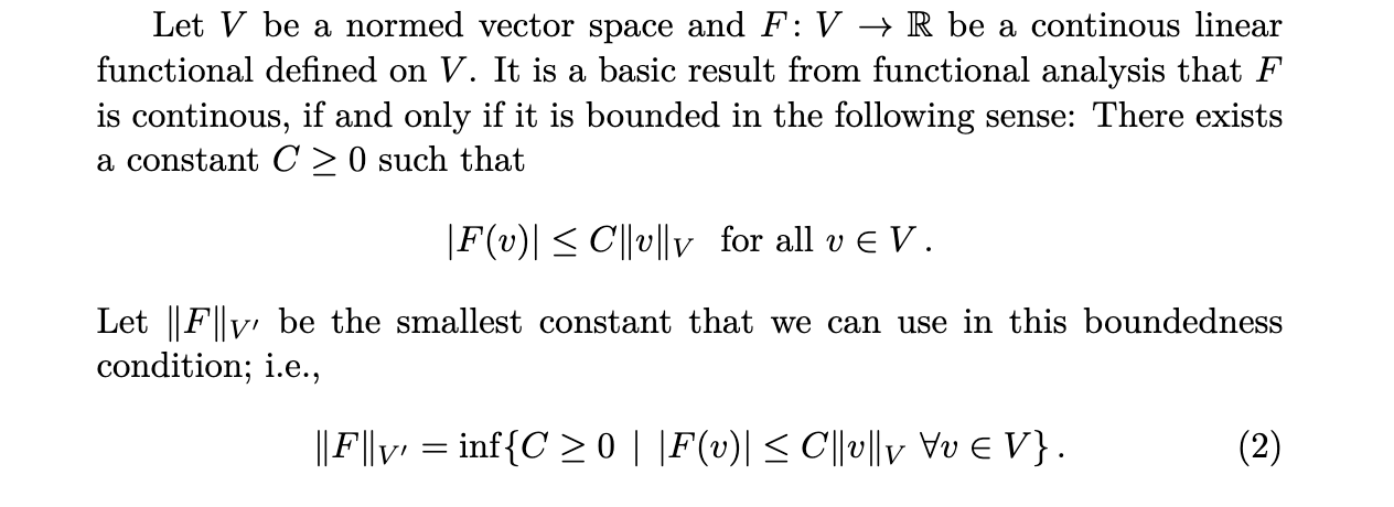 Solved Let V Be A Normed Vector Space And F Vr Be A Chegg