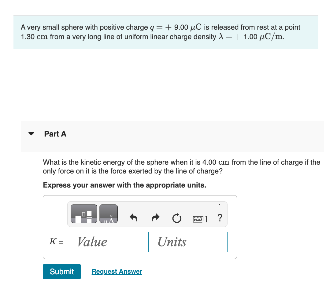 Solved A very small sphere with positive charge q 9 00μC is Chegg