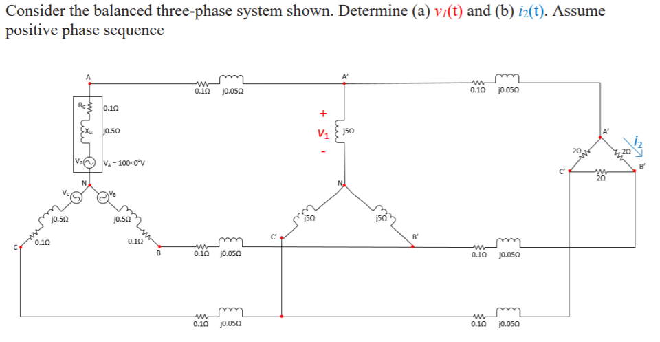 Solved Consider The Balanced Three Phase System Shown Chegg