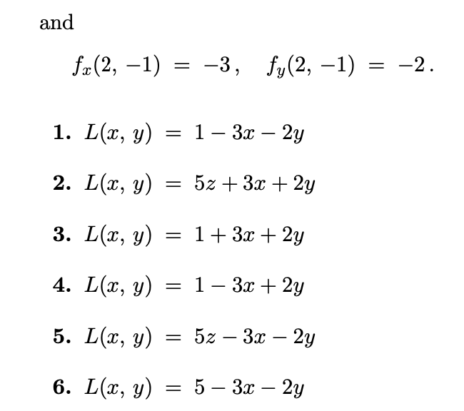 Solved Find The Linearization Of Z F X Y At P Chegg