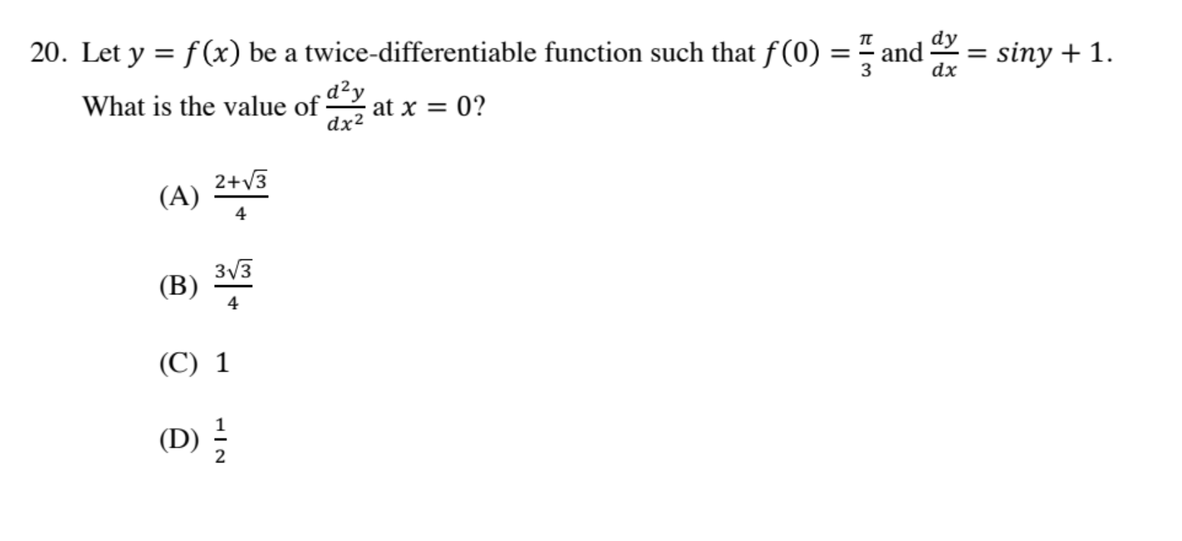 Solved Let Y F X Be A Twice Differentiable Function Chegg