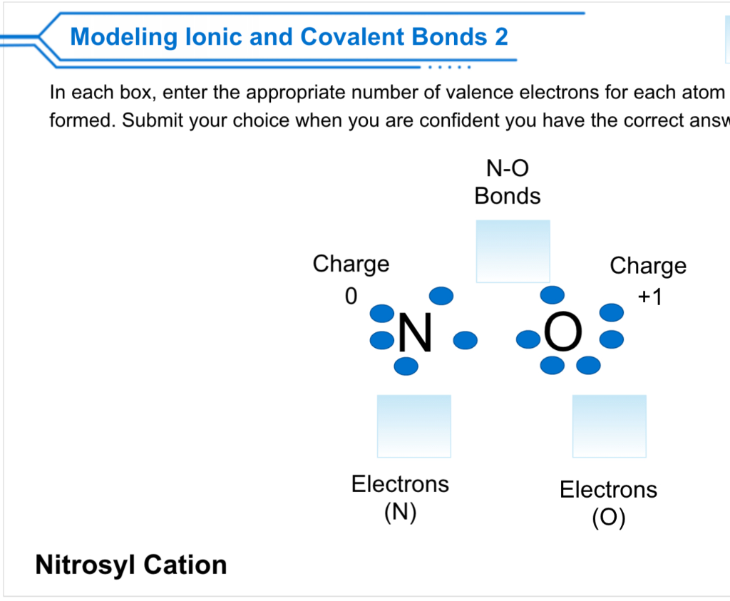 Solved Modeling Lonic And Covalent Bonds In Each Box Chegg