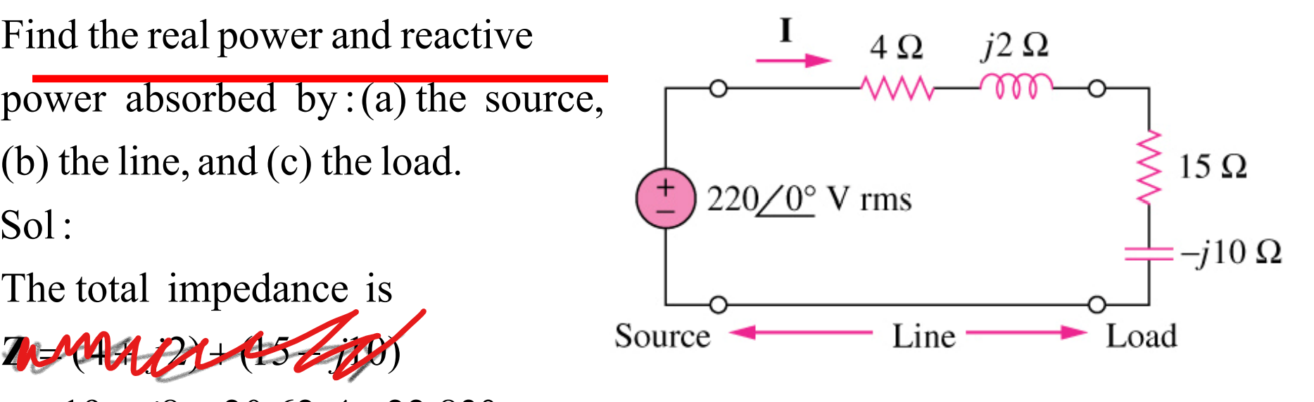 Solved Find The Real Power And Reactive Power Absorbed Chegg