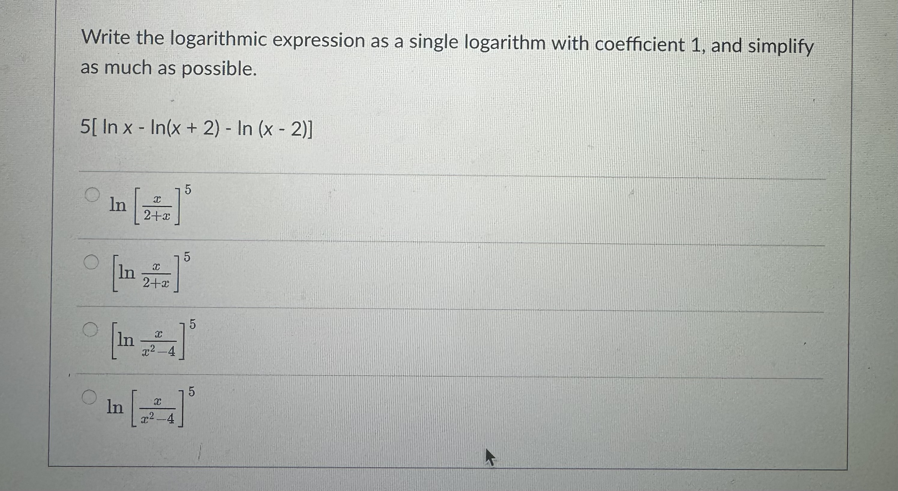 Solved Write The Logarithmic Expression As A Single Chegg