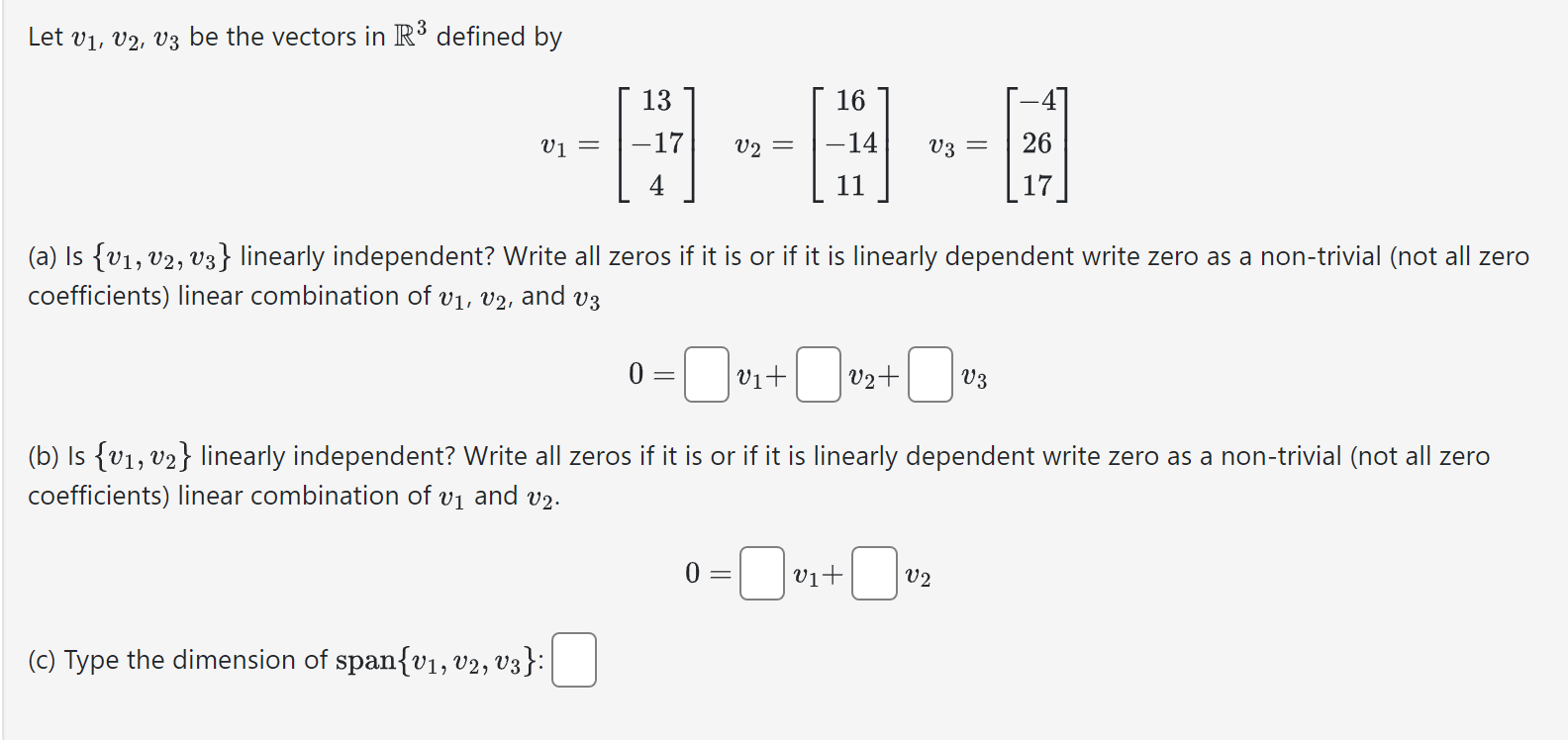 Solved Let V1 V2 V3 Be The Vectors In R3 Defined By Chegg