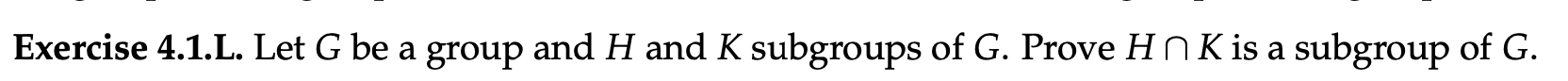Solved Exercise 4 1 L Let G Be A Group And H And K Chegg
