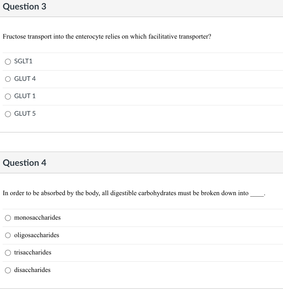 Solved Glucose Is Predominantly Absorbed From The Lumen Into Chegg