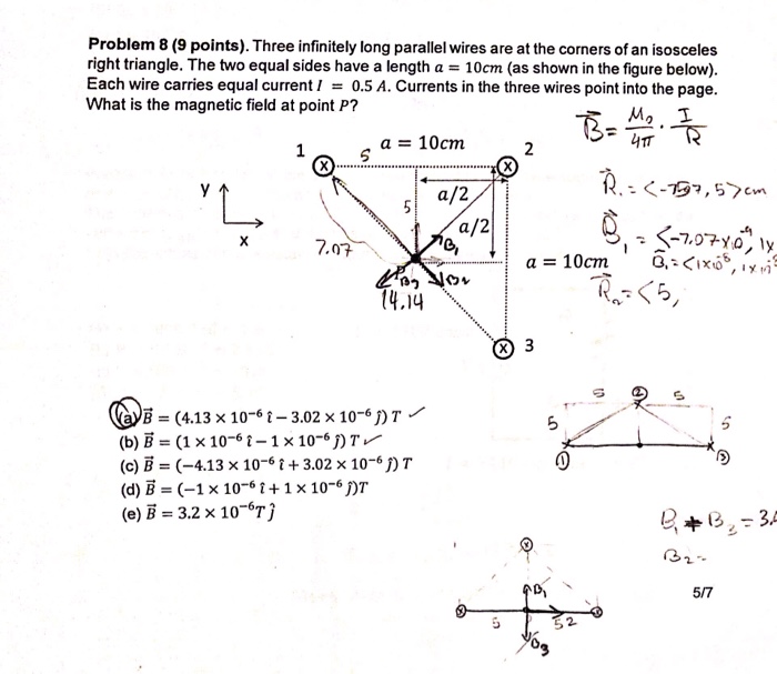 Solved Problem 8 9 Points Three Infinitely Long Parallel Chegg