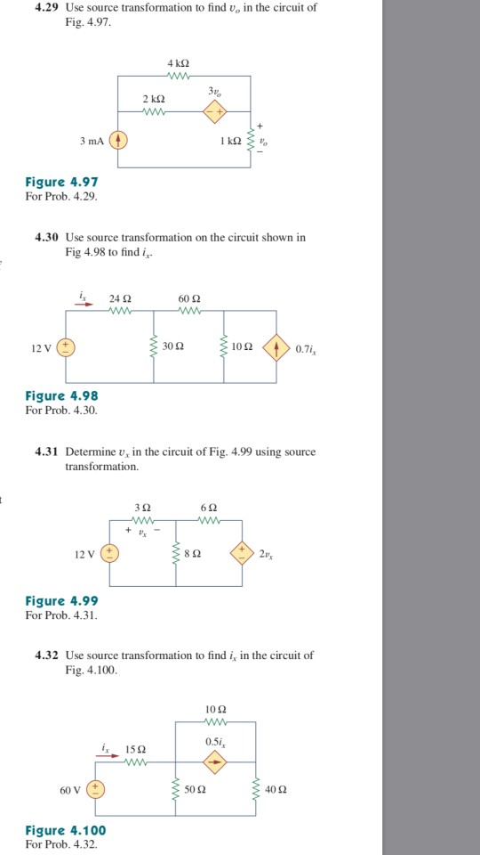 Solved Use Source Transformation To Find V In The Chegg