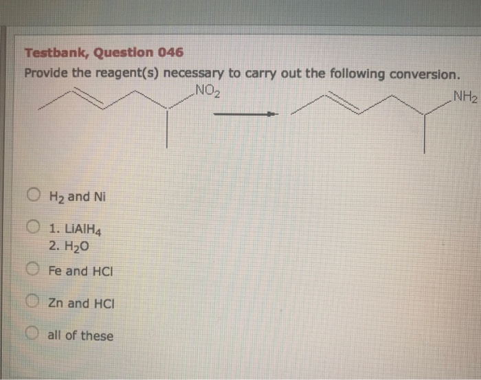 Solved Testbank Question Provide The Reagent S Chegg