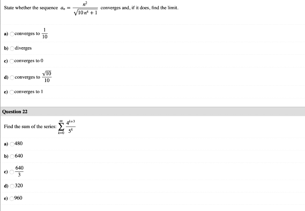 Solved State Whether The Sequence An N2 V10 Nt 1 Chegg