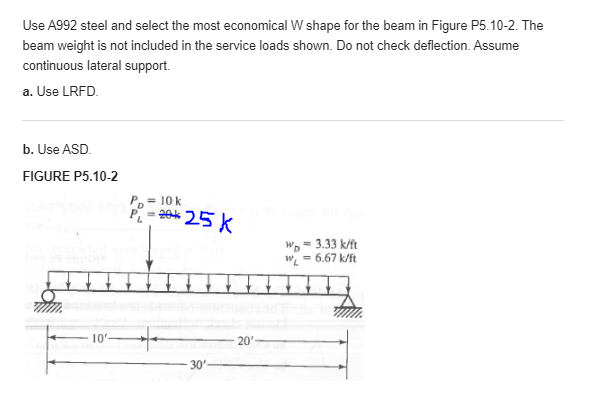 Solved Use A Steel And Select The Most Economical W Shape Chegg