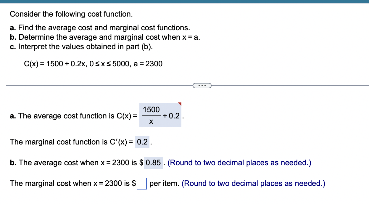 Solved Consider The Following Cost Function A Find The Chegg