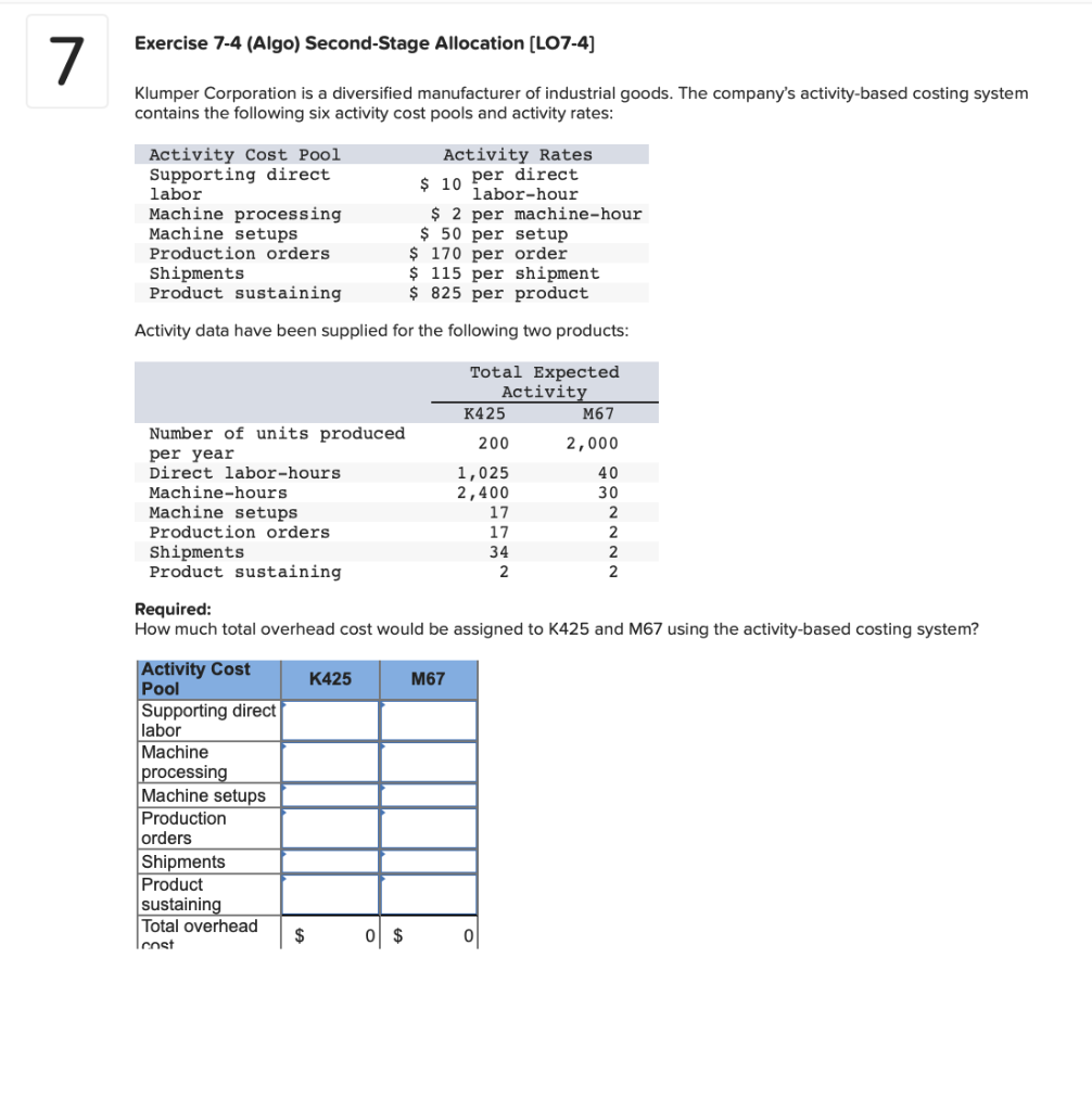 Solved Exercise 7 4 Algo Second Stage Allocation L07 4 7 Chegg