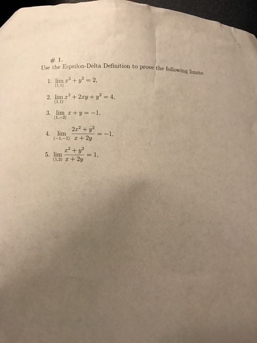 Solved Use The Epsilon Delta Definition To Prove The Chegg