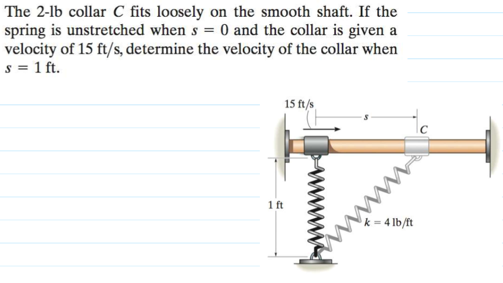 Solved The Lb Collar C Fits Loosely On The Smooth Shaft Chegg