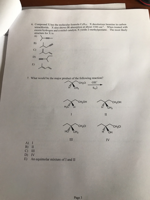 Solved Compound X Has The Molecular Formula Cahe X Chegg