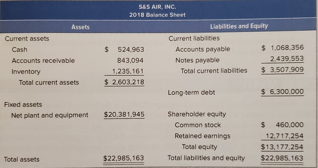 Solved Using The Financial Statements Provided For S S Chegg