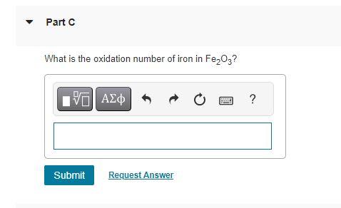 Solved What Is The Oxidation Number Of Iron In Fe2O3 Chegg