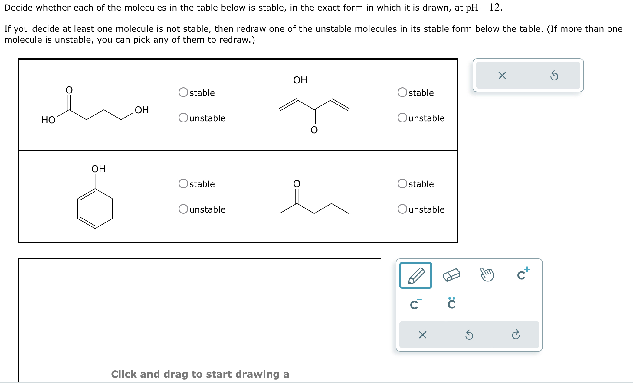 Solved Decide Whether Each Of The Molecules In The Table Chegg